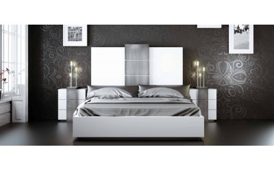 Detalles de dormitorio de matrimonio moderno de Franco Furniture colección Volumen 14
