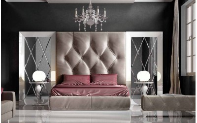 Dormitorio de matrimonio contemporáneo de Franco Furniture colección Volumen 82