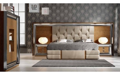 Dormitorio de matrimonio contemporáneo de Franco Furniture colección Volumen 98
