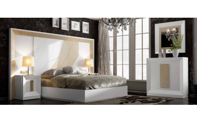 Dormitorio de matrimonio contemporáneo de Franco Furniture colección Volumen 130