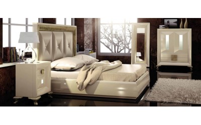 Dormitorio de matrimonio contemporáneo de Franco Furniture colección Volumen 145