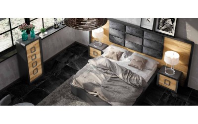 Dormitorio de matrimonio contemporáneo de Franco Furniture colección Volumen 173