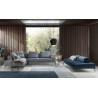 Sofá chaiselongue terminal moderno Dove con asientos fijos