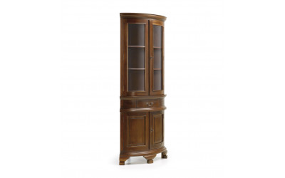 Mueble vitrina de rincón rústica 148131 de moycor