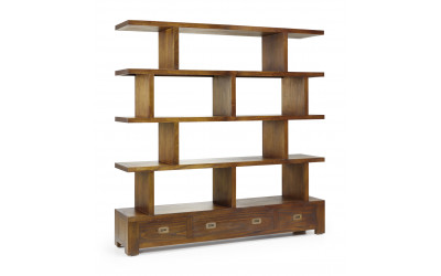 mueble librería rústico industrial moycor 30321