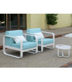 Sillón modelo Ronda para exteriores acabado Blanco y Coral