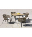 Mesa modelo Roma y  cuatro sillas para exterior