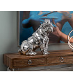 Figura decorativa Bulldog Hat 841207 acabado plata