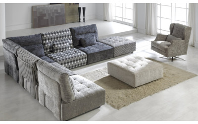 Sofá rinconera moderna modelo Verónica asientos fijos de la marca Afosxsofa
