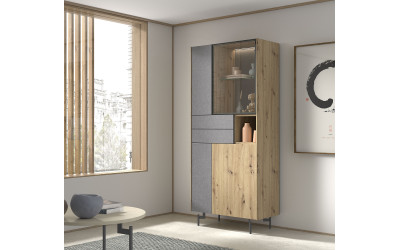 Mueble vitrina de comedor moderna colección New Royal 90 de Muebles Kazzano