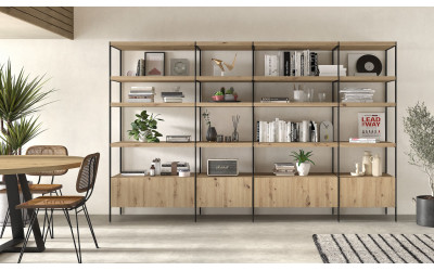 Mueble librería moderna de comedor colección New Royal de Muebles Kazzano