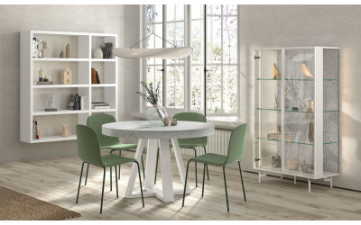 Mueble mesa comedor redonda moderna New Royal 118