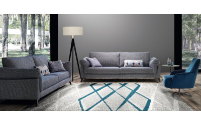 Sofá moderno modelo Siena con asientos fijos de la marca Afosxsofa