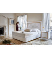 Dormitorio matrimonio con canapé Alba 12 neoclásico color Blanco y Roble