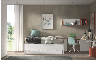 Dormitorio juvenil con compacto de Glicerio  Chaves Formas Evolution F-008
