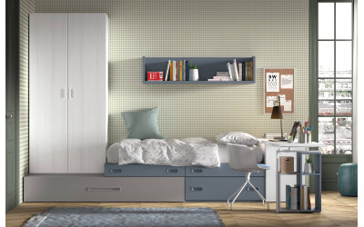Dormitorio juvenil modular de Glicerio  Chaves Formas Evolution F-154