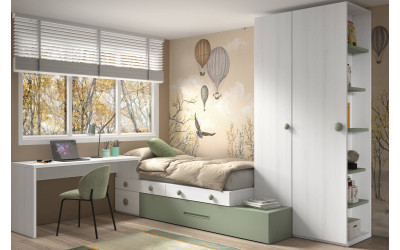 Dormitorio juvenil modular de Glicerio  Chaves Formas Evolution F-158