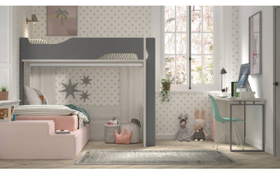 Dormitorio juvenil con litera de Glicerio  Chaves Formas Evolution F-206