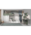 Dormitorio con camas tren F-214