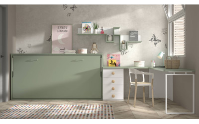 Dormitorio juvenil con camas abatibles de Glicerio Chaves Formas Evolution F-258