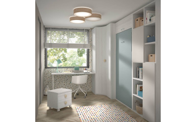 Dormitorio juvenil con camas abatibles de Glicerio Chaves Formas Evolution F-262