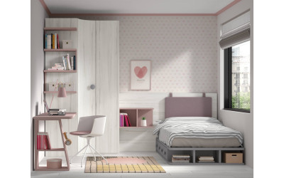 Dormitorio juvenil con camas individuales de Glicerio Chaves Formas Evolution F-308
