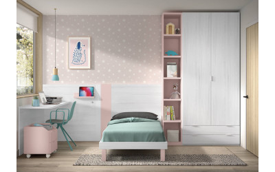 Dormitorio juvenil con camas individuales de Glicerio Chaves Formas Evolution F-311