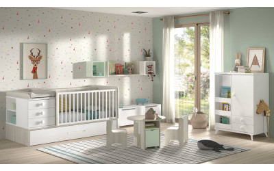 Dormitorio juvenil con camas individuales de Glicerio Chaves Formas Evolution F-314