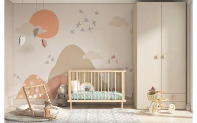 Dormitorio infantil con cuna colección Babboo de Muebles Ros
