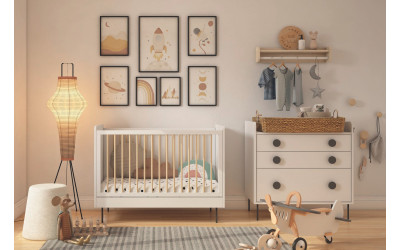 Dormitorio infantil con cuna  colección Bamboo de Muebles Ros