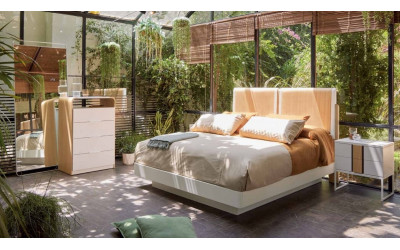 Dormitorio matrimonio de estilo moderno colección Anna de la marca Monrabal Chirivella