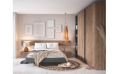 Dormitorio juvenil con cama de 150cm moderno Reloveution de mueble Ros en Valencia 08