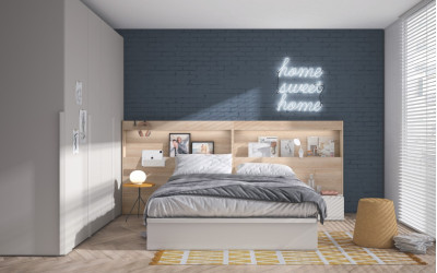 Dormitorio juvenil con cama de 150cm moderno Reloveution de mueble Ros en Valencia 15