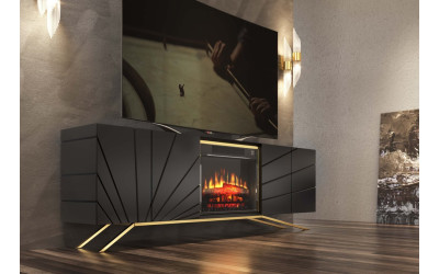 Mueble de TV moderno con chimenea modelo Fuego II de Franco Furniture en Valencia