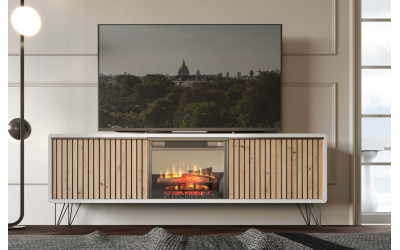 Mueble TV con chimenea modelo Fuego II 15