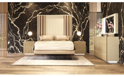 Dormitorio de matrimonio moderno Franco Furniture coleccción Orión 027