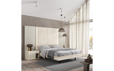 Dormitorio de matrimonio moderno de la marca Torga catálogo Nativ Home composición Aria Alta 07 en Valencia